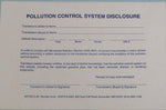 Pollution Control System Disclosure - Northland's Dealer Supply Store 