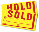 "Sold/Hold" Car Hang Tags